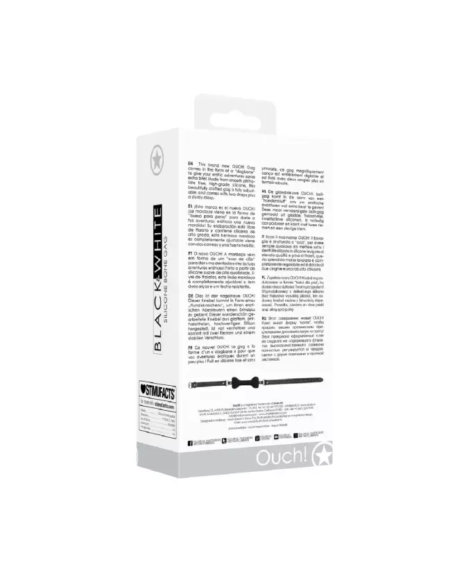Image du Baillon Bone Gag en Silicone par Ouch! by Shots, accessoire BDSM-3
