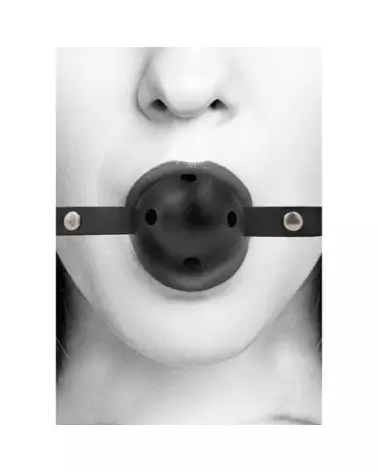 Photo du Breathable Ball Gag d'Ouch! by Shots, baillon BDSM ajustable en silicone-1