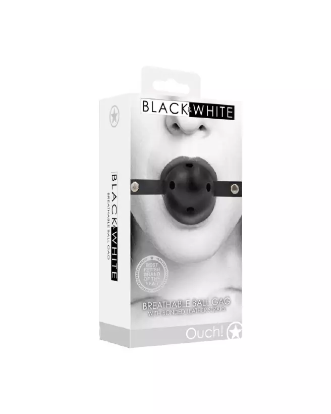 Photo du Breathable Ball Gag d'Ouch! by Shots, baillon BDSM ajustable en silicone-2