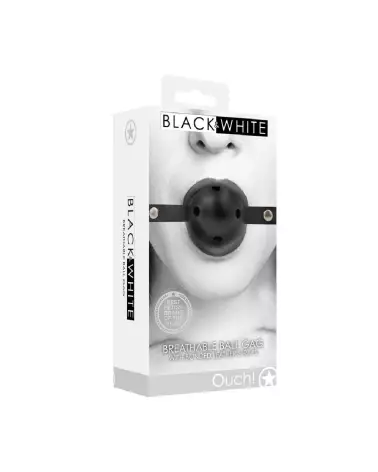Photo du Breathable Ball Gag d'Ouch! by Shots, baillon BDSM ajustable en silicone-2