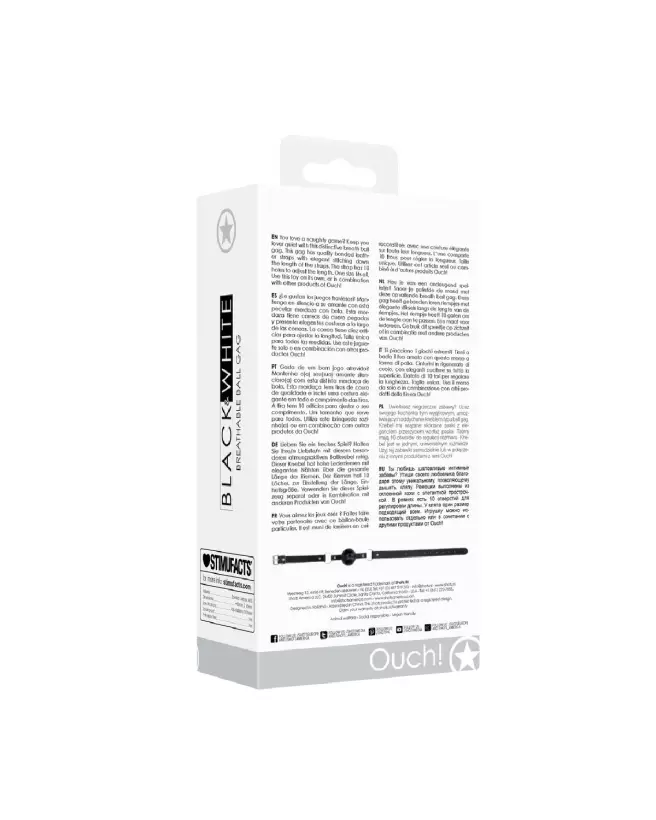 Photo du Breathable Ball Gag d'Ouch! by Shots, baillon BDSM ajustable en silicone-3