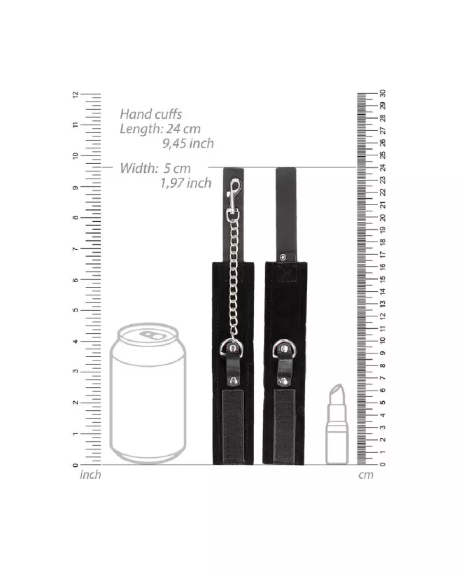 Collier Velcro avec Laisse et Menottes Ouch! by Shots pour jeux BDSM-7
