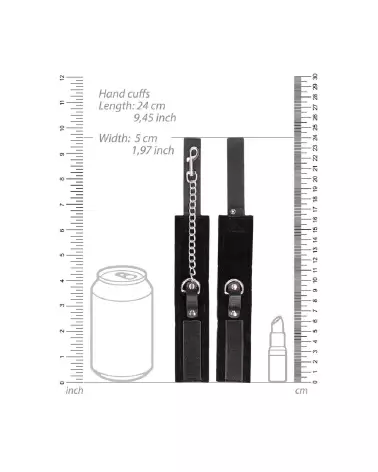 Collier Velcro avec Laisse et Menottes Ouch! by Shots pour jeux BDSM-7
