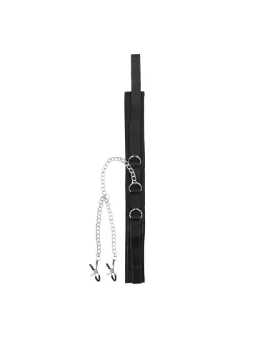 Collier Velcro Ouch! by Shots avec Pinces à Tétons pour jeux BDSM-6