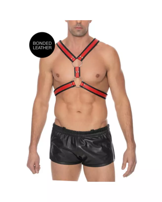 Harnais en cuir écossais Ouch! by Shots pour homme taille L/XL-1