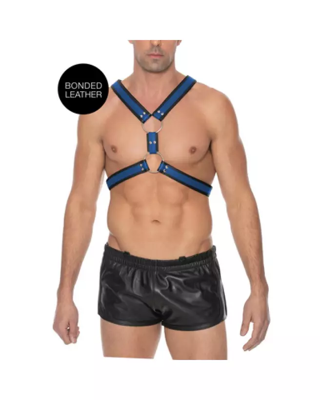Harnais en cuir écossais Ouch! by Shots taille S/M pour homme-1