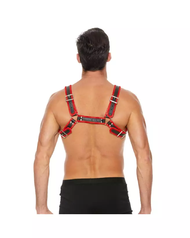 Harnais Bulldog en cuir Ouch! by Shots L/XL avec boucles ajustables-5