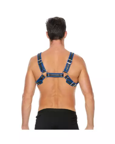 Harnais Bulldog en cuir Ouch! by Shots taille L/XL ajustable avec boucles-5