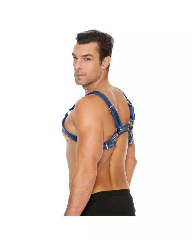 Harnais Bulldog en cuir Ouch! by Shots taille L/XL ajustable avec boucles-7