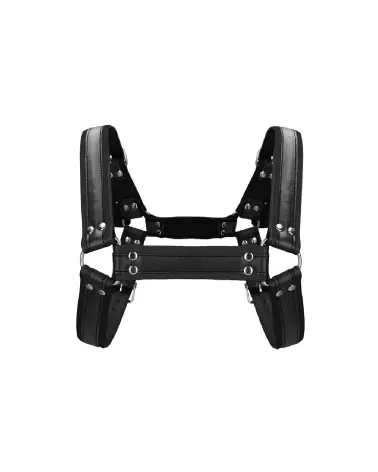 Image du Harnais Bulldog en Cuir S/M par Ouch! pour Homme avec Boucles Ajustables-4