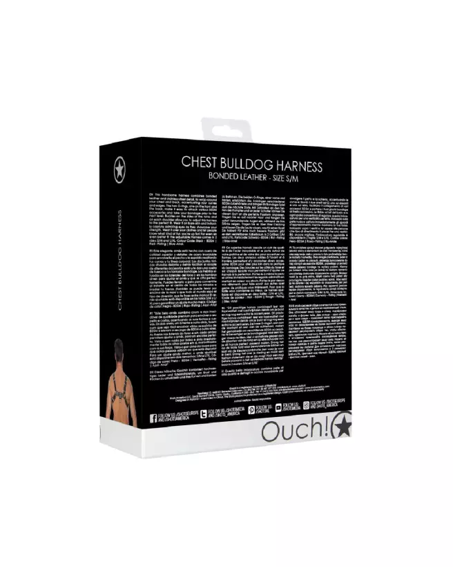 Harnais en cuir Bulldog S/M Ouch! by Shots pour homme-3