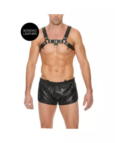 Harnais en cuir Bulldog Ouch! by Shots taille L/XL pour homme-1