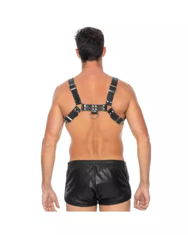 Harnais en cuir Bulldog Ouch! by Shots taille L/XL pour homme-5