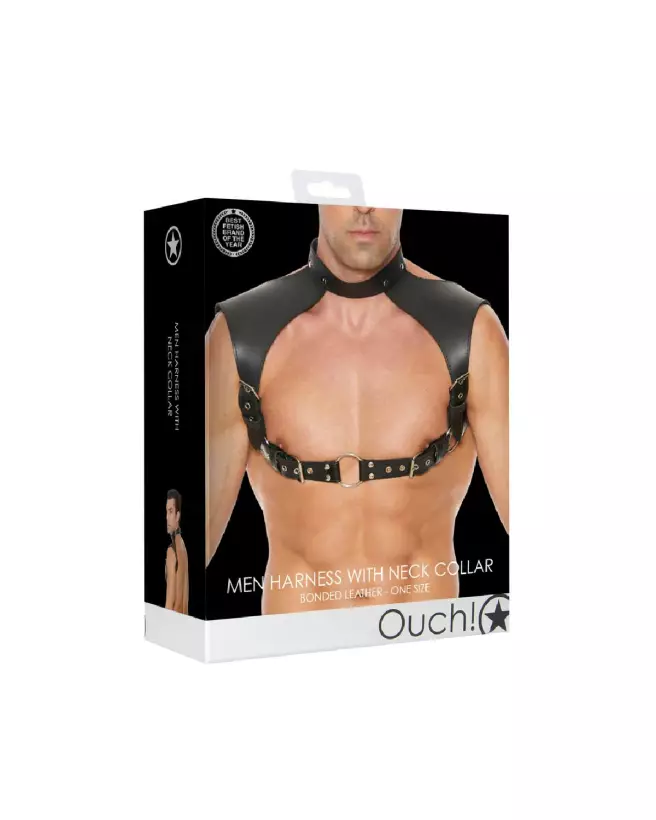 Harnais homme Ouch! by Shots avec collier intégré en taille unique-2