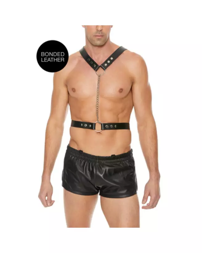 Harnais en cuir Twisted Bit pour homme de Ouch! by Shots-1