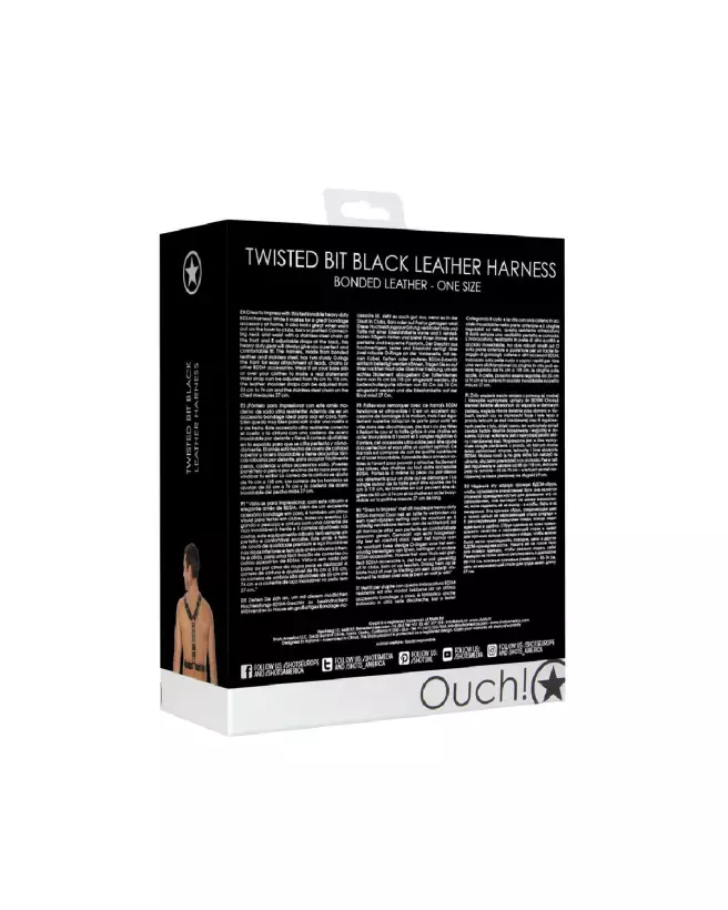 Harnais en cuir Twisted Bit pour homme de Ouch! by Shots-3