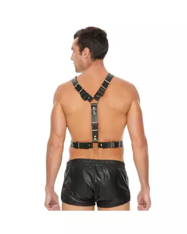 Harnais en cuir Twisted Bit pour homme de Ouch! by Shots-5