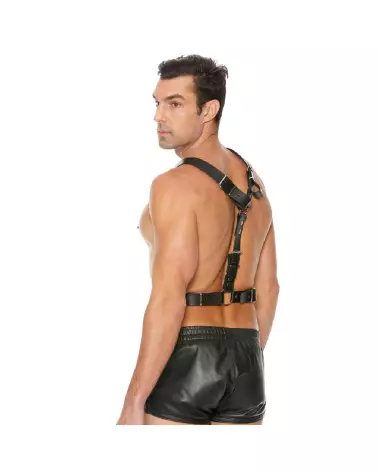 Harnais en cuir Twisted Bit pour homme de Ouch! by Shots-7