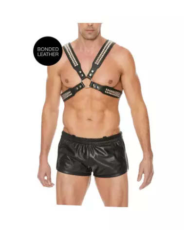 Harnais homme Ouch! by Shots Pyramid Stud en cuir taille unique-1