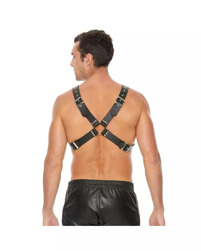 Harnais en cuir Ouch! by Shots avec grande boucle pour homme-5