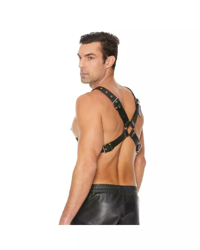 Harnais en cuir Ouch! by Shots avec grande boucle pour homme-6