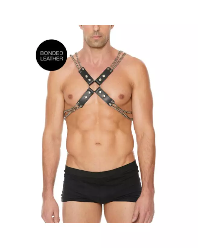 Image du harnais Chain and Chain Harness de Ouch! by Shots pour homme, stylé et robuste-1