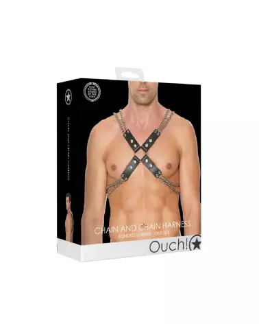 Image du harnais Chain and Chain Harness de Ouch! by Shots pour homme, stylé et robuste-2