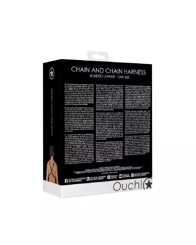 Image du harnais Chain and Chain Harness de Ouch! by Shots pour homme, stylé et robuste-3