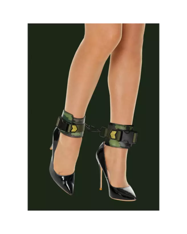 Menottes de cheville thème militaire Ouch! by Shots pour BDSM-1