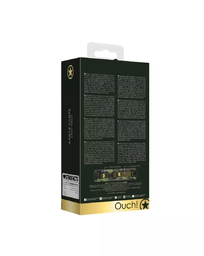 Menottes de cheville thème militaire Ouch! by Shots pour BDSM-3