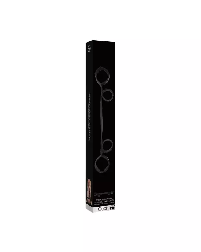 Barre d'écartement Ouch avec menottes pour mains et chevilles pour bondage-2
