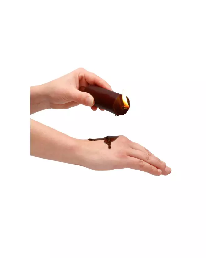 Bougie basse température Ouch! by Shots parfum chocolat pour jeux de cire-6