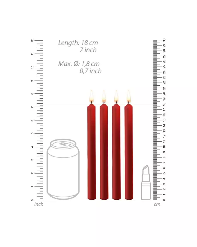 Image des bougies rouges à basse température Ouch! by Shots pour jeux sensuels-4