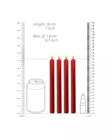 Image des bougies rouges à basse température Ouch! by Shots pour jeux sensuels-4