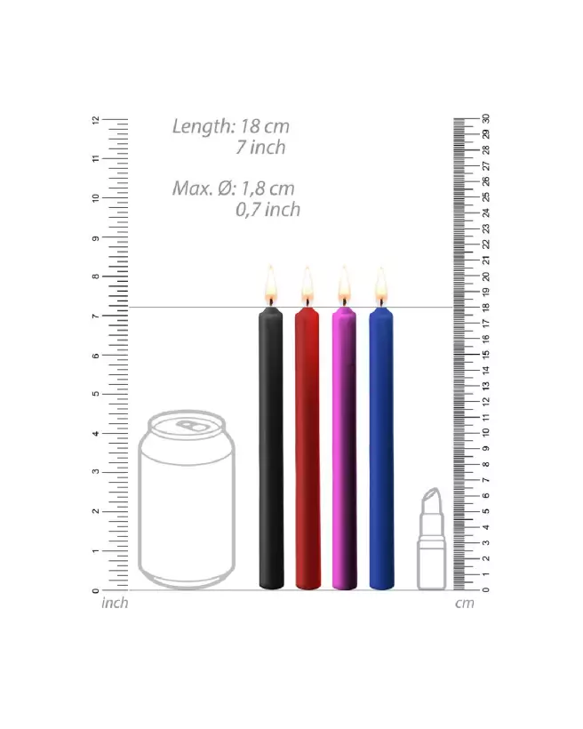 Image des bougies basse température multicolores Ouch! by Shots pour jeux sensoriels-4