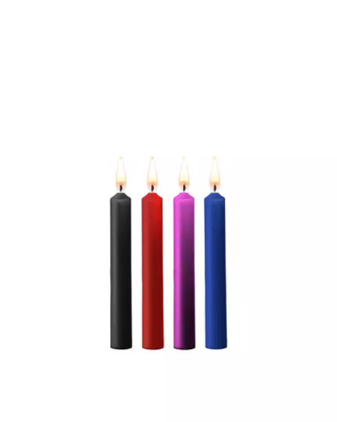 Teasing Wax Candles multicolores de Ouch! by Shots pour jeux de température douce-1