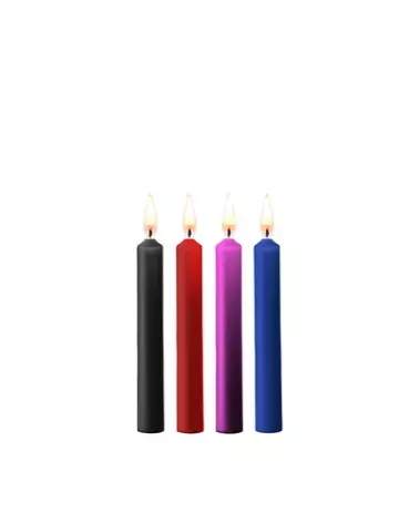 Teasing Wax Candles multicolores de Ouch! by Shots pour jeux de température douce-1