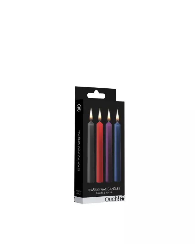 Teasing Wax Candles multicolores de Ouch! by Shots pour jeux de température douce-2