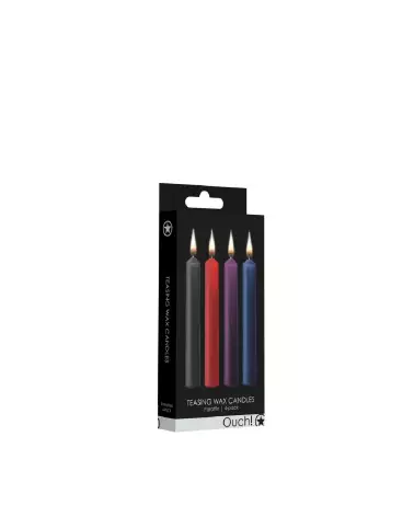 Teasing Wax Candles multicolores de Ouch! by Shots pour jeux de température douce-2