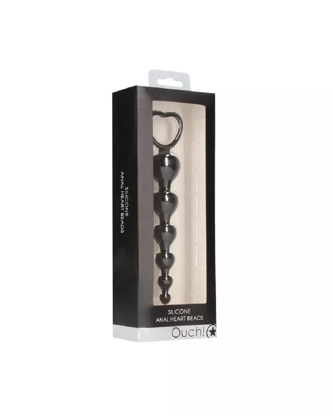 Image des Anal Heart Beads d'Ouch! en forme de cœur pour plaisir anal-2
