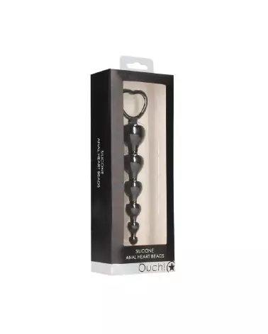 Image des Anal Heart Beads d'Ouch! en forme de cœur pour plaisir anal-2