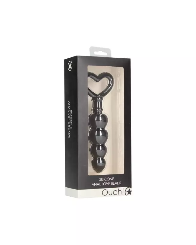 Image des Anal Love Beads Ouch! by Shots, chapelet anal pour débutants et expérimentés-2