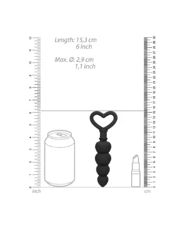 Image des Anal Love Beads Ouch! by Shots, chapelet anal pour débutants et expérimentés-5