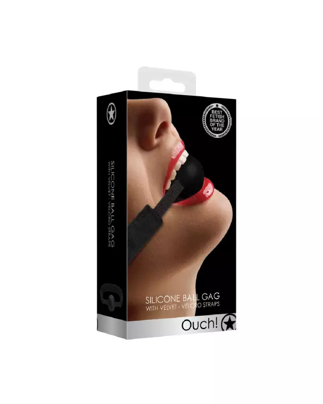 Baillon boule en silicone ajustable Ouch! by Shots pour jeux BDSM-2