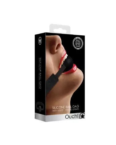 Baillon boule en silicone ajustable Ouch! by Shots pour jeux BDSM-2