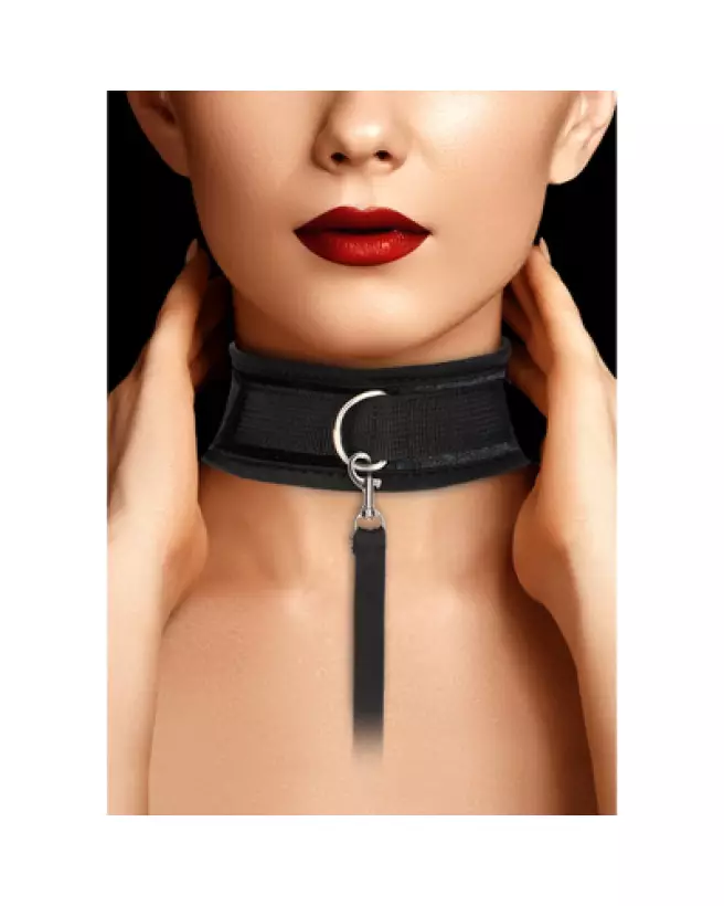 Collier en velours ajustable avec laisse pour chiens par Ouch! by Shots-1