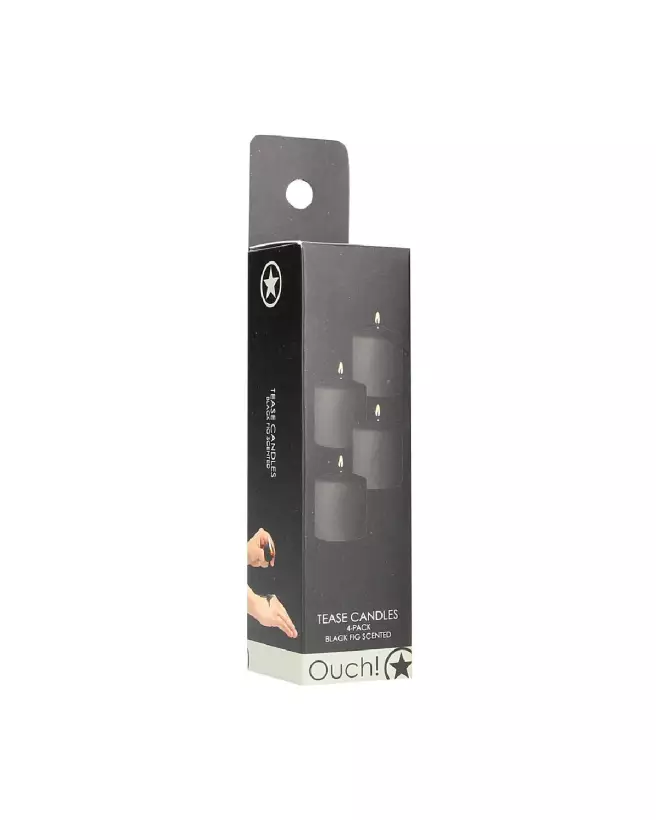 Bougies bas température Ouch! Disobedient noires pour jeux sensuels et BDSM-2