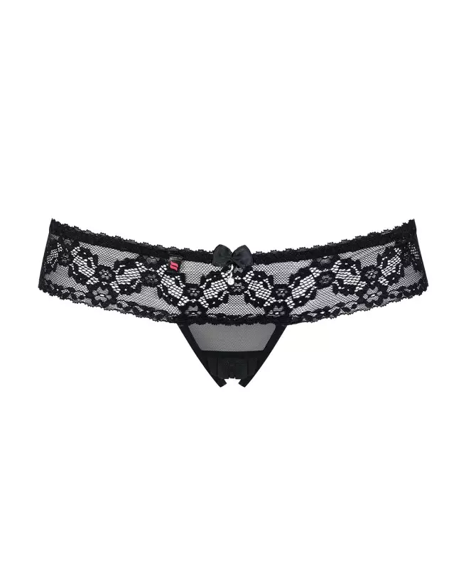 String Ouvert Noir 837-THC-1 Obsessive Lingerie Sexy Femme-9