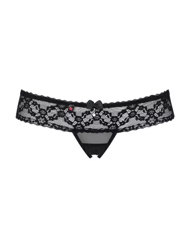 String Ouvert Noir 837-THC-1 Obsessive Lingerie Sexy Femme-9