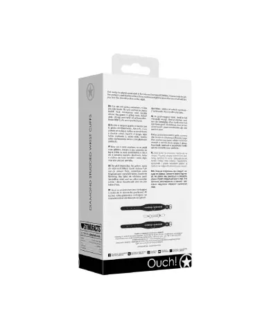 Menottes Diamond Studded Wrist Cuffs de Ouch! by Shots, accessoire de luxe pour jeux érotiques-3
